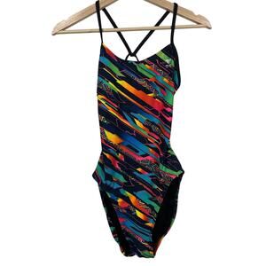 TYR Women's Ardent Diamondfit One Piece Performance Swimsuit Neon Colors Size 32